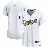 Women's Los Angeles Dodgers Blank White 2025 Gold Collection Limited Stitched Jersey Dzhi,baseball caps,new era cap wholesale,wholesale hats